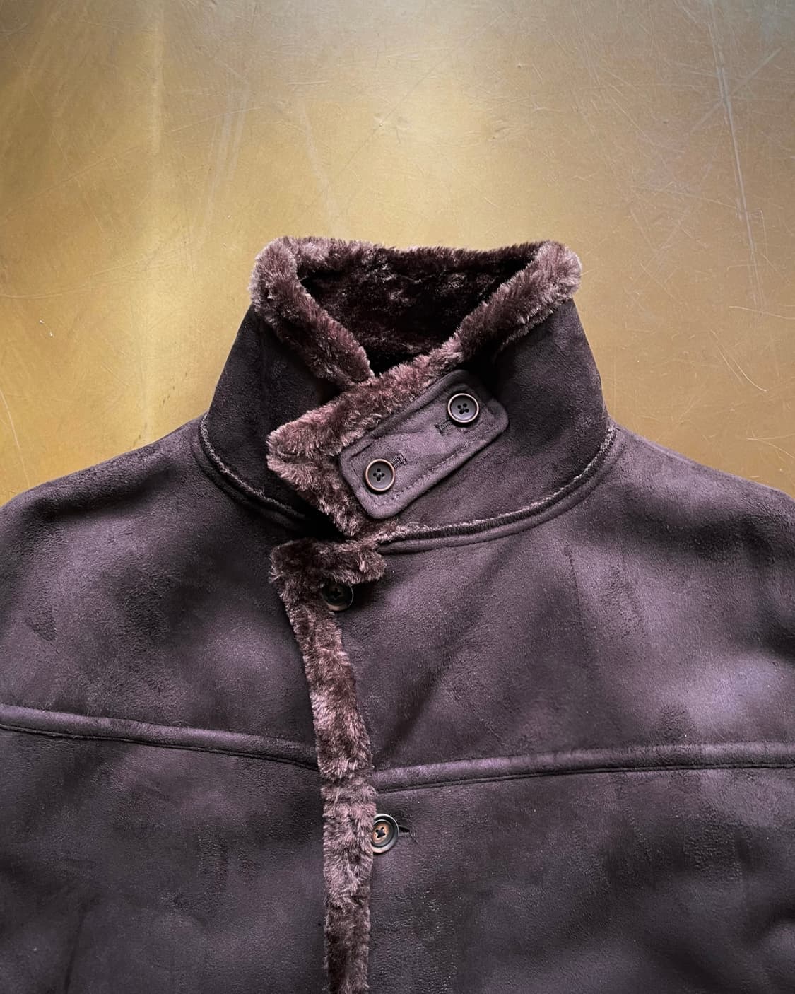 90s KANSAI YAMAMOTO Leather Fur Coat 상품이미지5