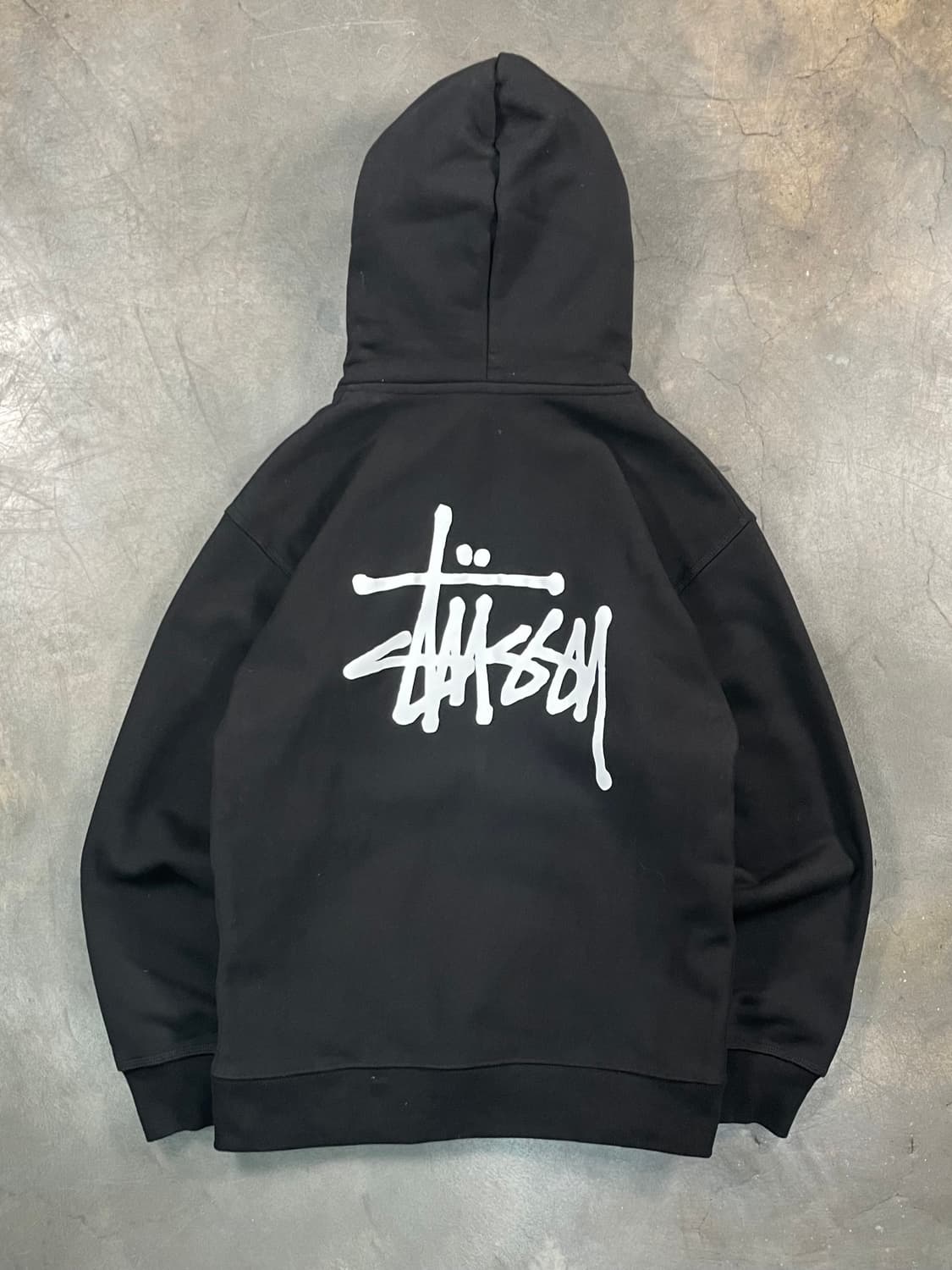 스투시 스탁로고 스웻 후드집업 상품이미지1