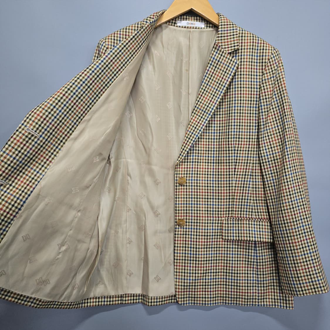 닥스(DAKS) 빈티지 체크 블레이저 자켓 상품이미지3