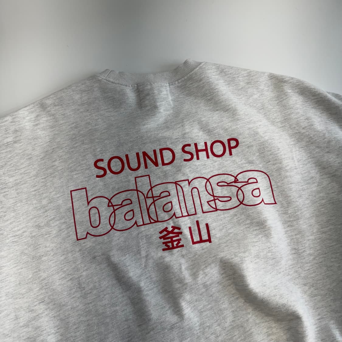 Balansa 발란사 레드 로고 멜란지 맨투맨 상품이미지5