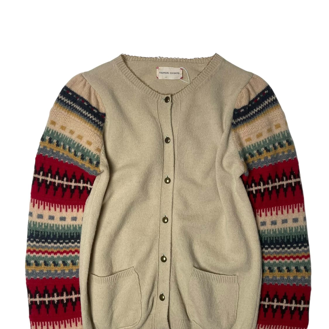 Tsumori chisato 울 100 슬리브 포인트 니트 가디건 상품이미지2