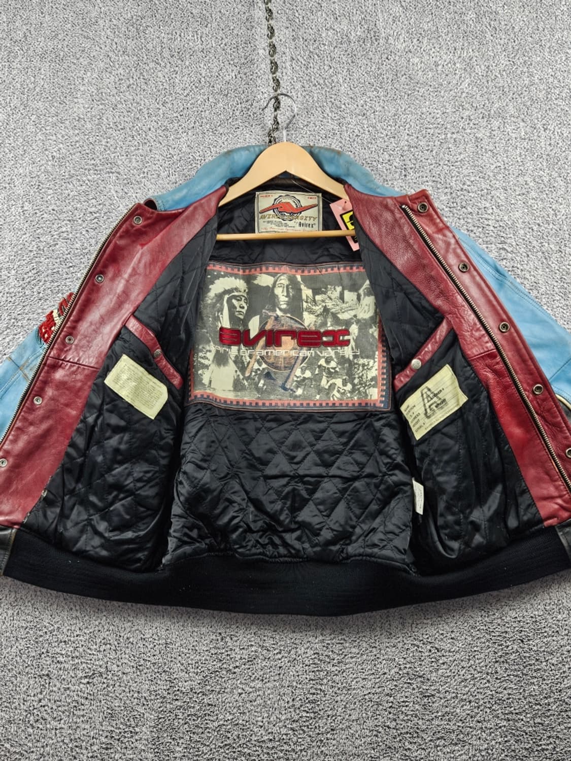 90's 아비렉스 스넉&폭스 인디언컨트리 가죽 자켓 (M) / 10976 상품이미지10