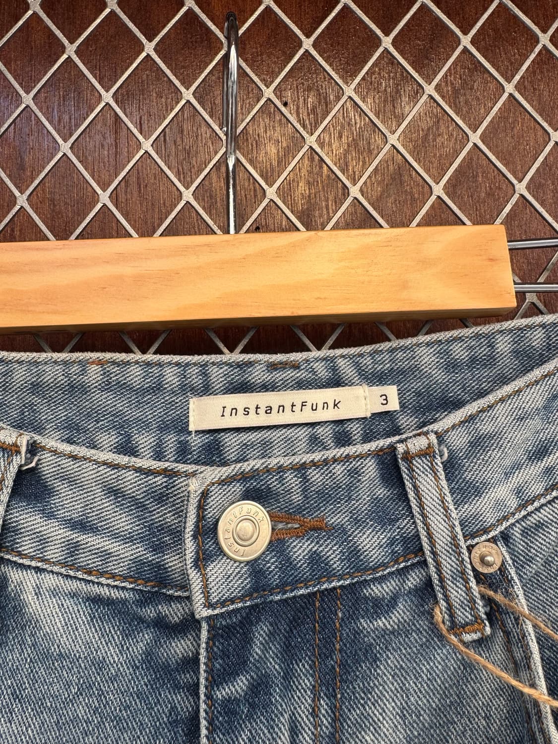 인스턴트펑크 빈티지 워싱 와이드 데님 팬츠 3 상품이미지2