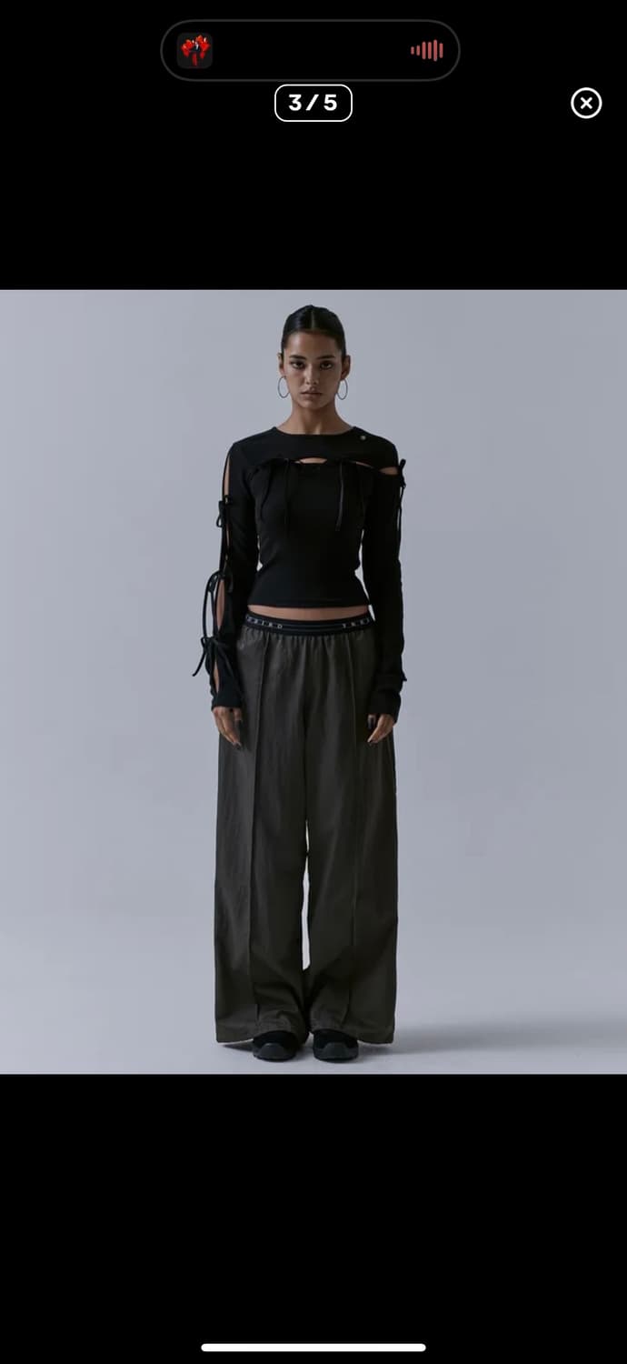 트리밍버드 슬릿 스트랩 롱 슬리브  상품이미지4