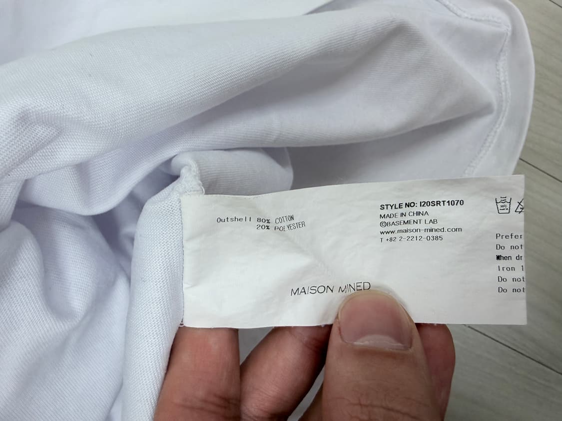 메종미네드 롱슬리브 화이트 s사이즈 상품이미지5
