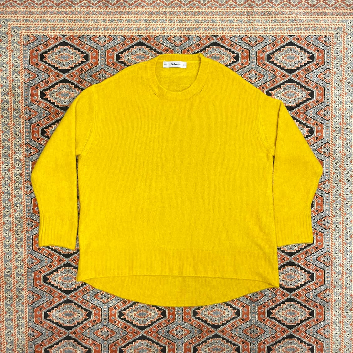 자라 머스타드 아크릴 혼방 니트 여성L 상품이미지1