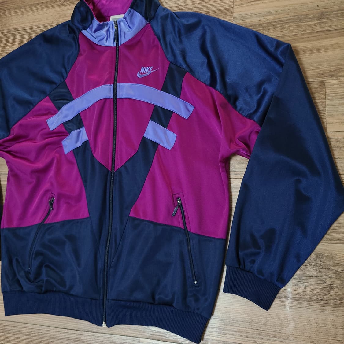 90s 나이키 빈티지 올드스쿨 져지 저지 트랙탑 집업 자켓 (100) 상품이미지3