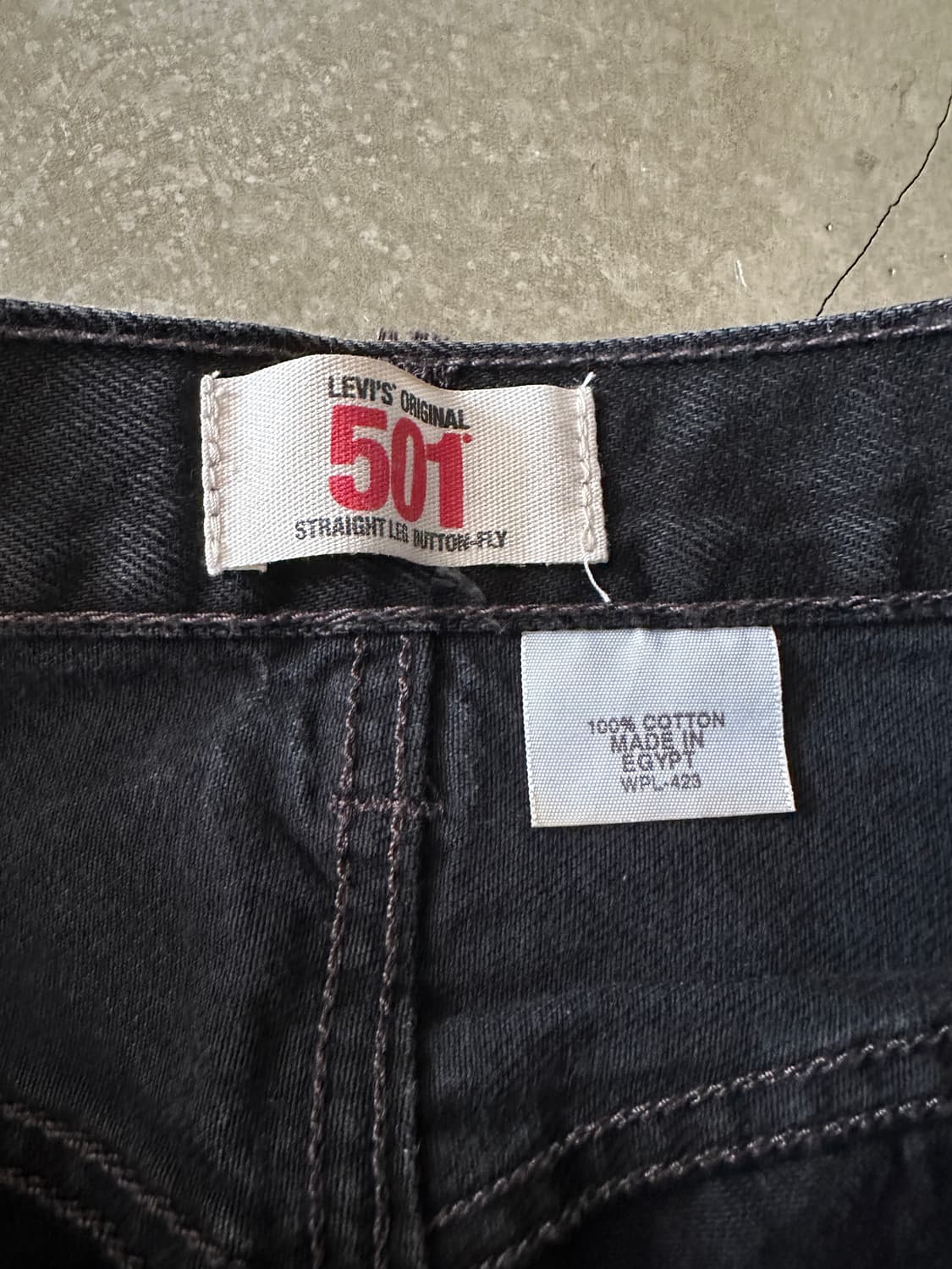 Levi’s 501 블랙 데님 팬츠 (W30) 상품이미지4