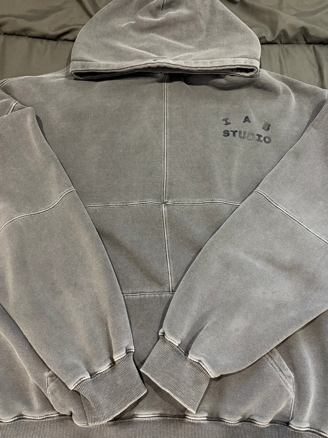 아이앱 스튜디오 블록 피그먼트 후드 블랙 XL 상품이미지2