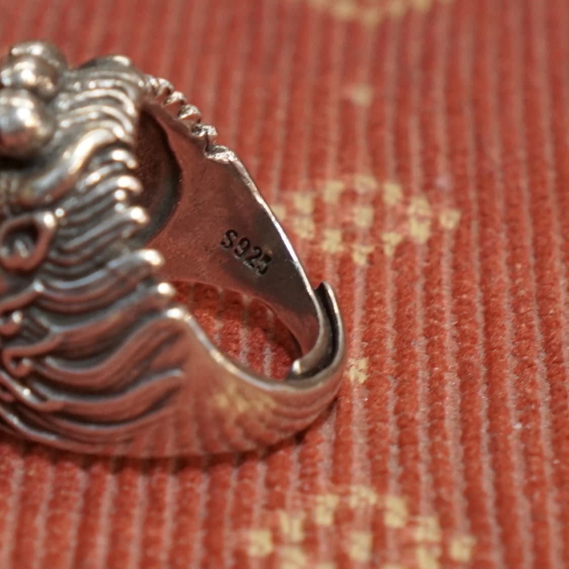 실버 925 스컬 디테일 반지 상품이미지5