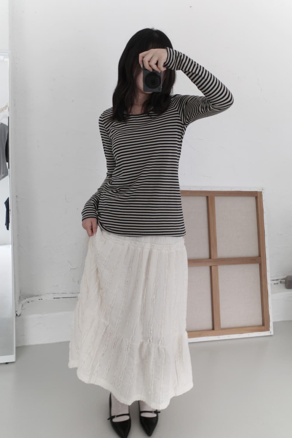 stripe lace sleeve 상품이미지5