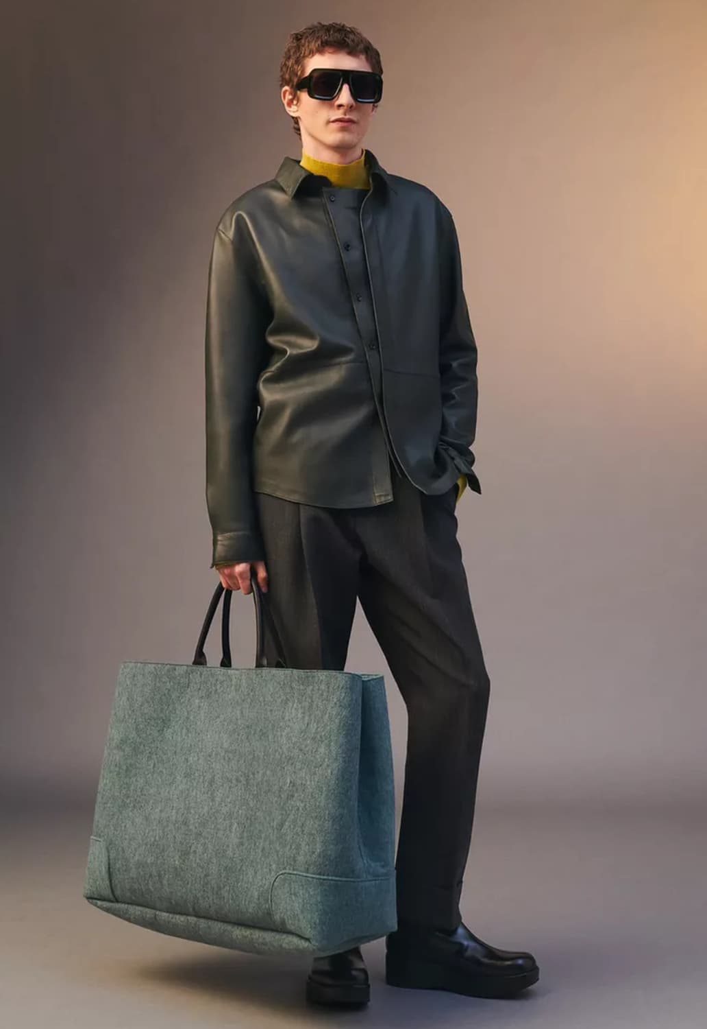 자라 리미티드 에디션 레더 셔츠 가죽 셔츠 L 상품이미지1