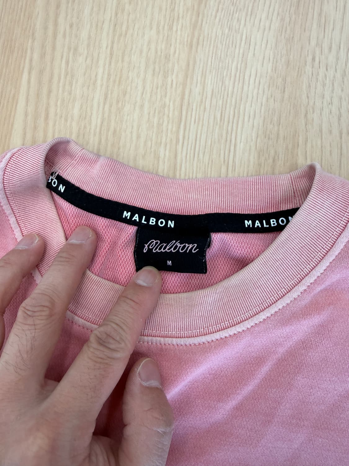 말본 골프 가먼트 워싱 티셔츠 핑크 상품이미지2