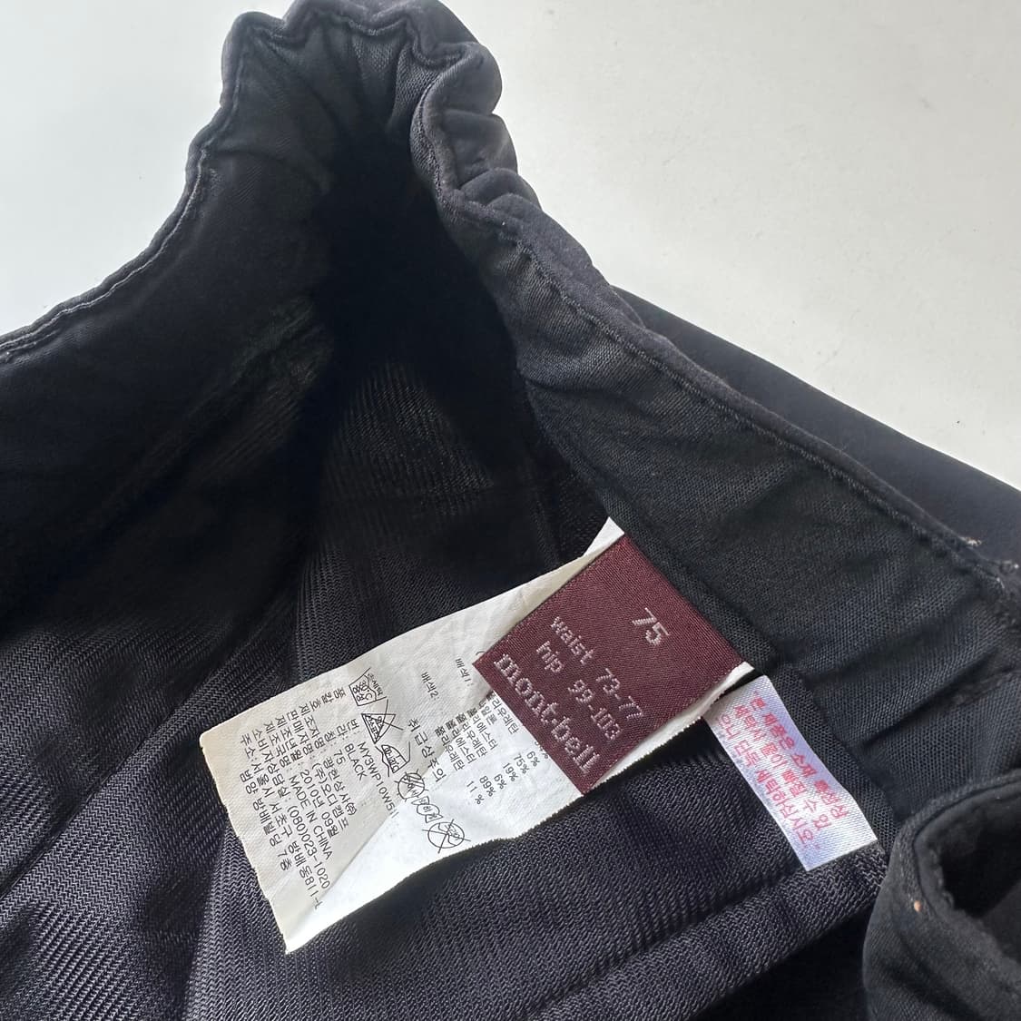 우먼M 몽벨 블랙 레귤러핏 안감기모 등산팬츠 상품이미지4