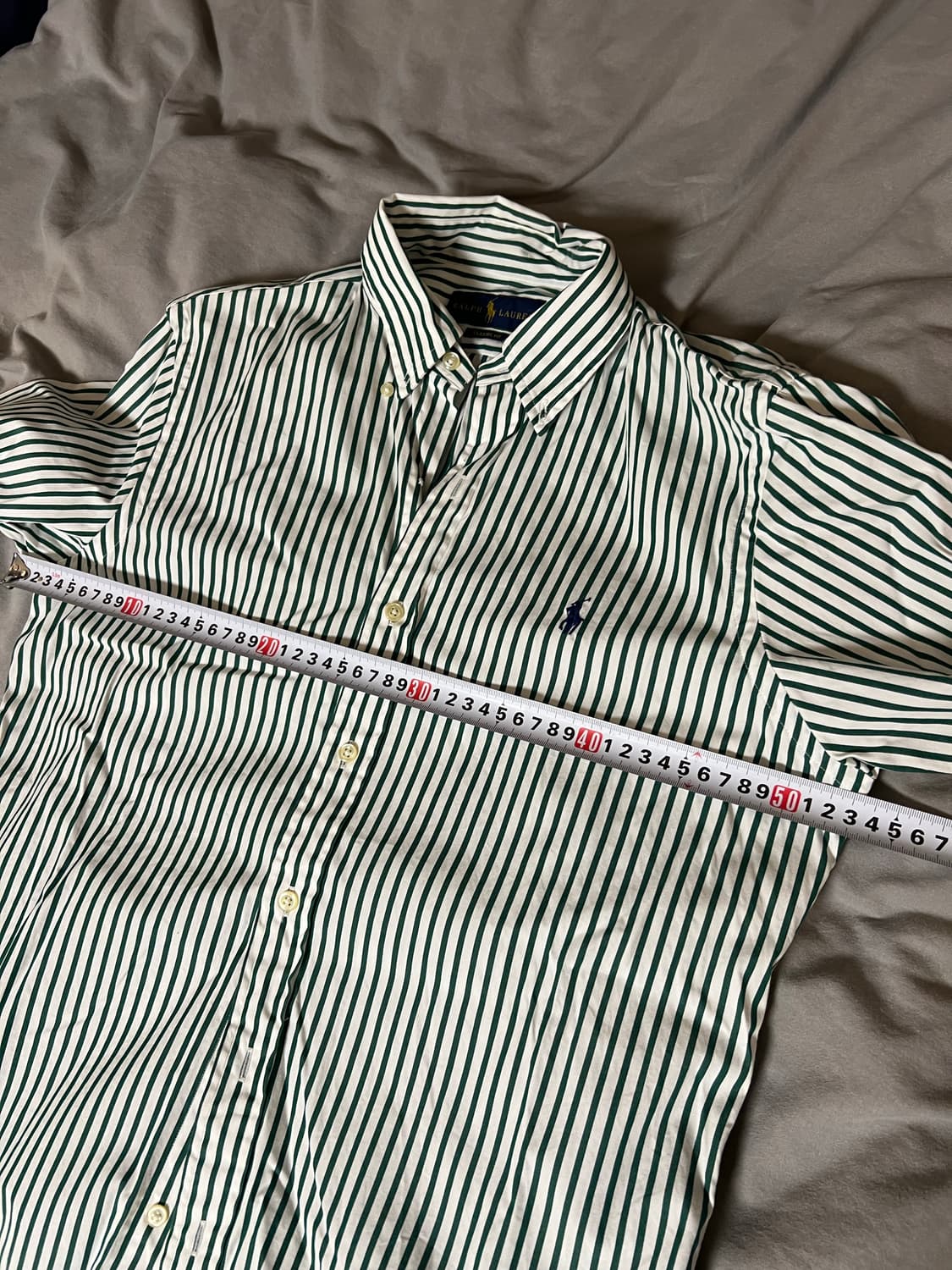 폴로 랄프로렌 그린 줄무늬 셔츠 s 클래식핏 상품이미지4
