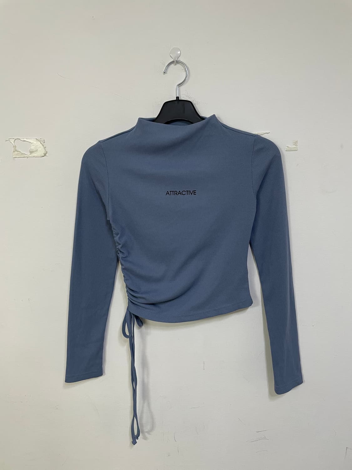 애틱티브 셔링 크롭 긴팔티 블루 상품이미지2