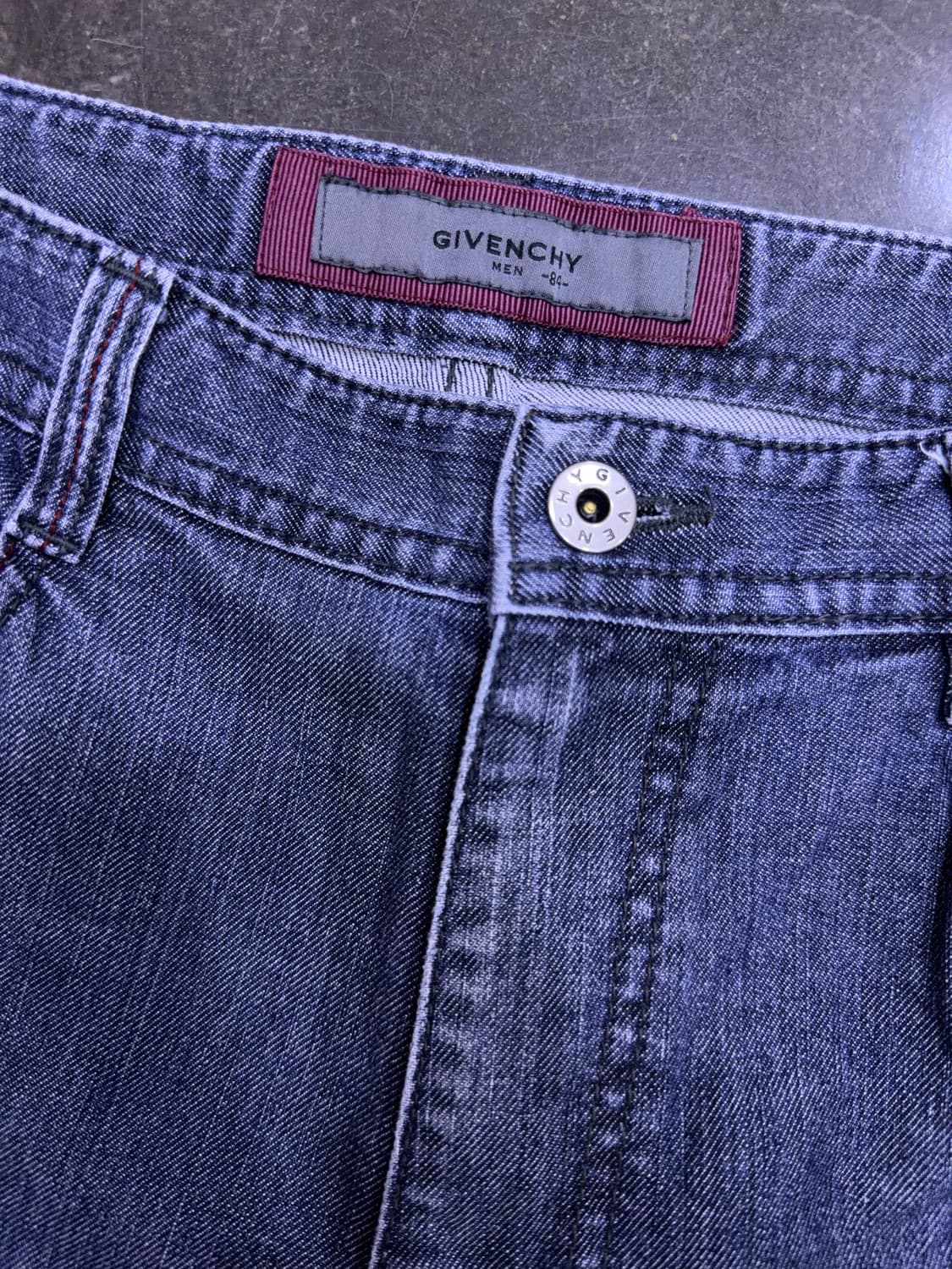 지방시 루즈핏 빈티지 워싱 쿨 그레이 데님팬츠 32 상품이미지8