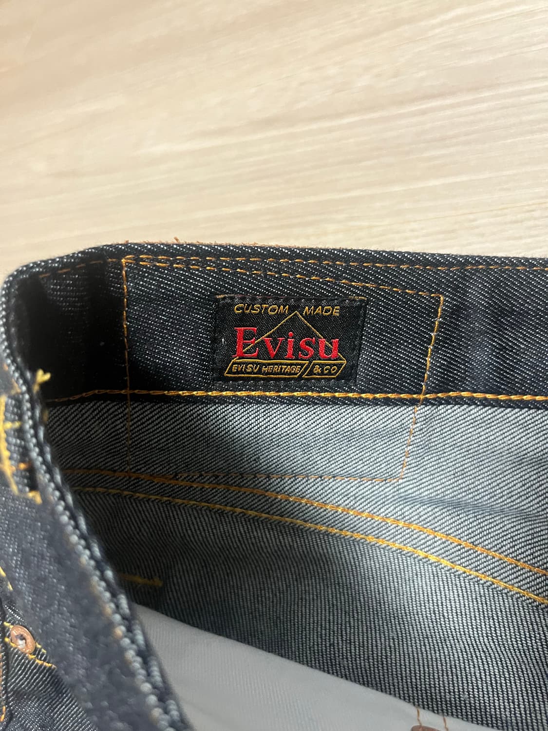 에비수 다이콕 프린트 배기진 데님 34 상품이미지4