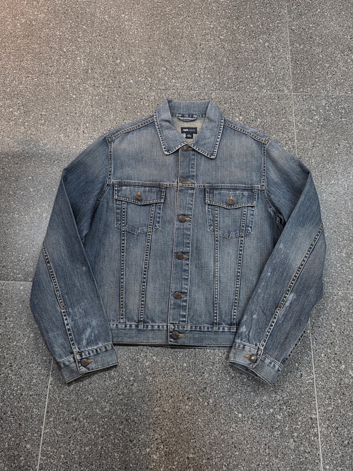 Vintage 빈티지 중청워싱 데님자켓 상품이미지2