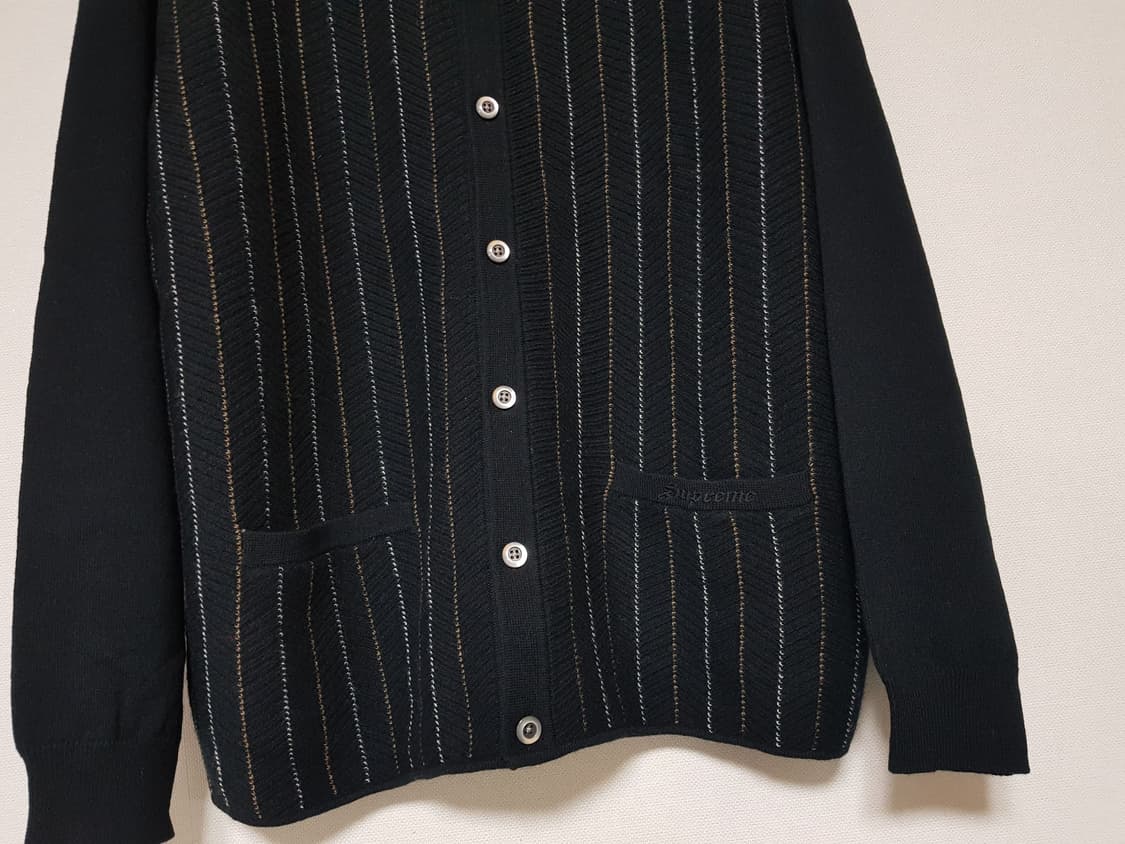 슈프림 헤링본 가디건 블랙 25SS 상품이미지4