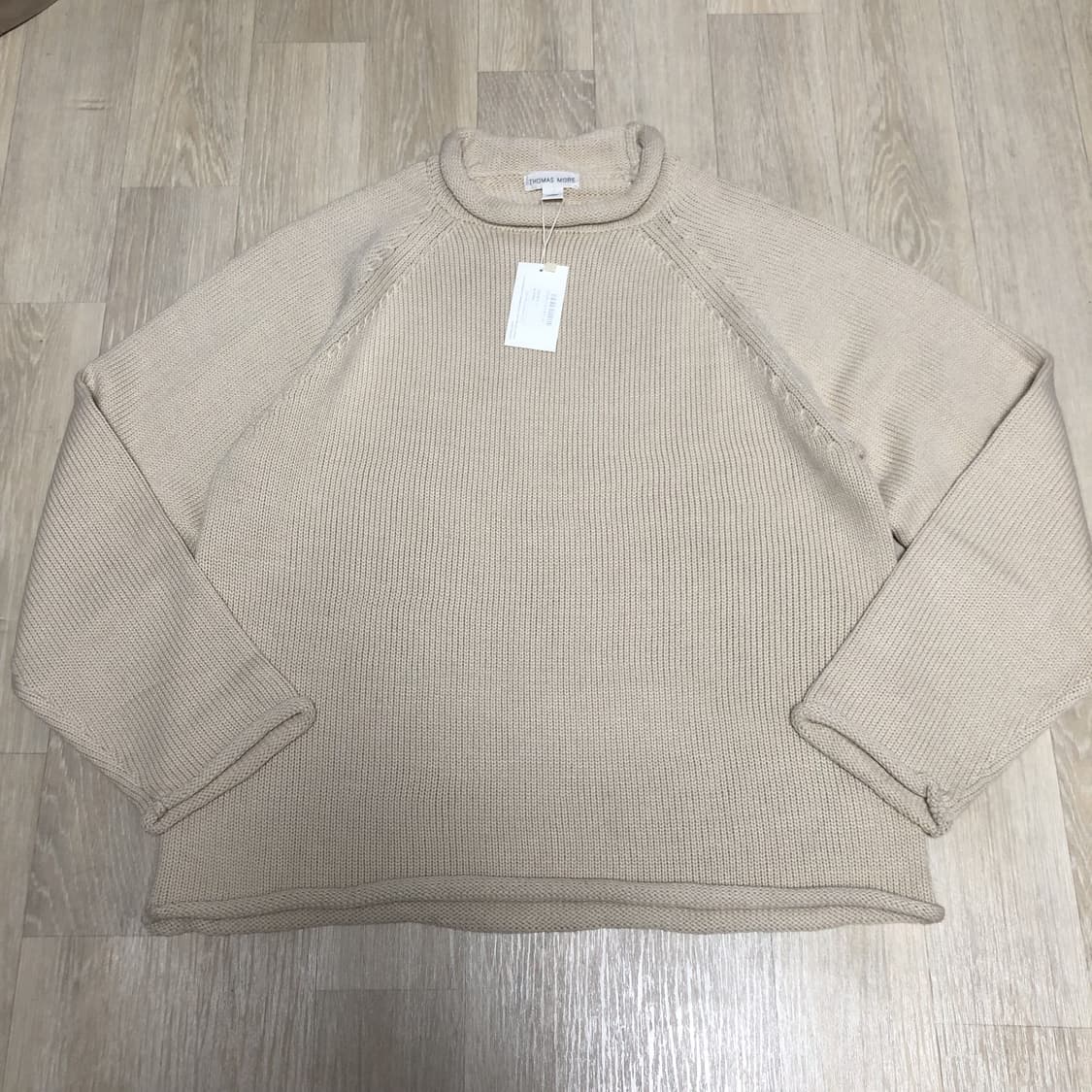 (L) 새상품 토마스모어 THOMAS MORE 메리노울 롤넥 롤링 폴라  상품이미지1