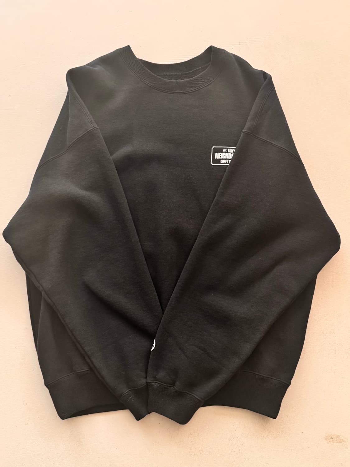 네이버후드 스웻 맨투맨 블랙컬러 상품이미지2