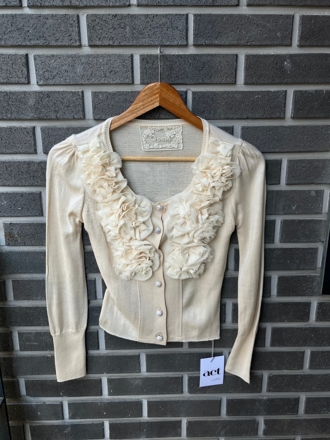 Gosia 고샤 플로럴 러플 가디건 상품이미지1