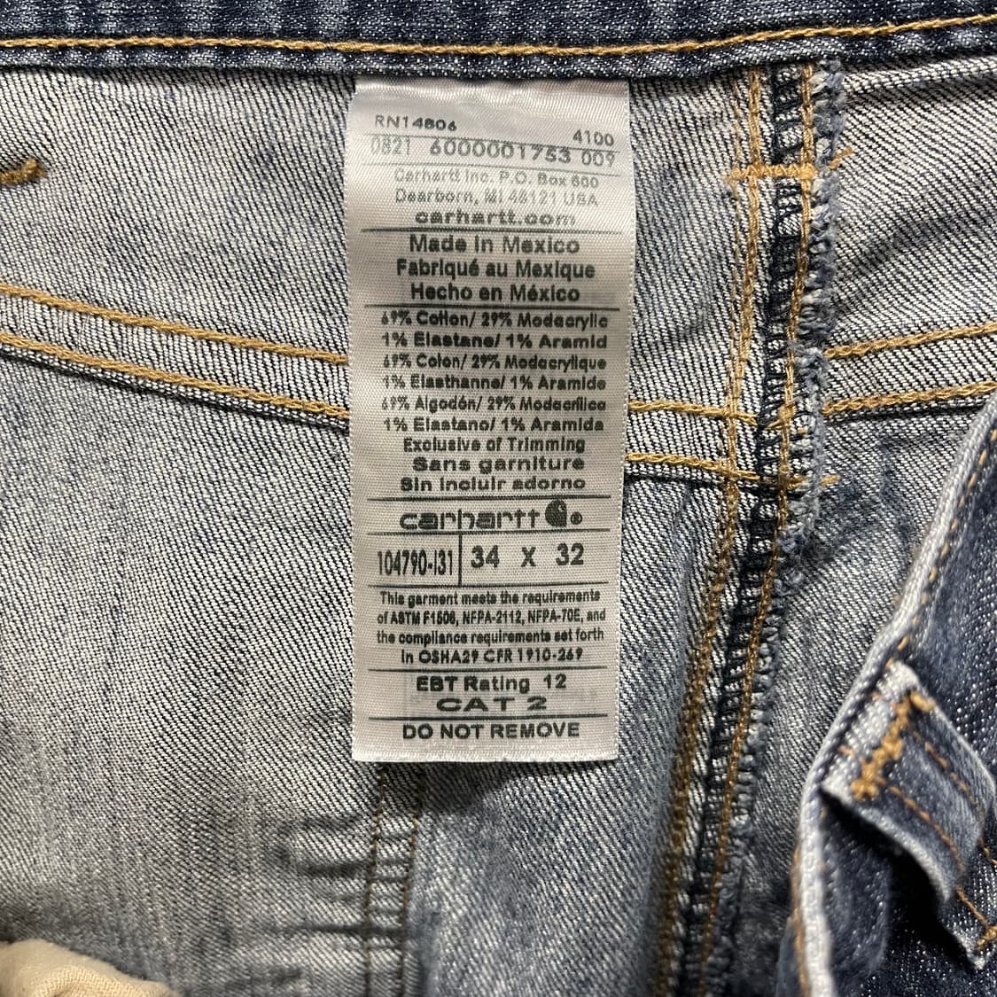 Carhartt denim  34x32 상품이미지3