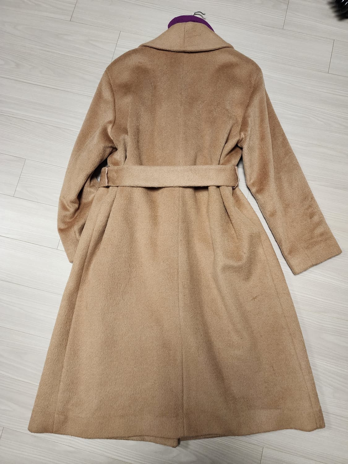 여성 카멜 겨울 롱코트 상품이미지7