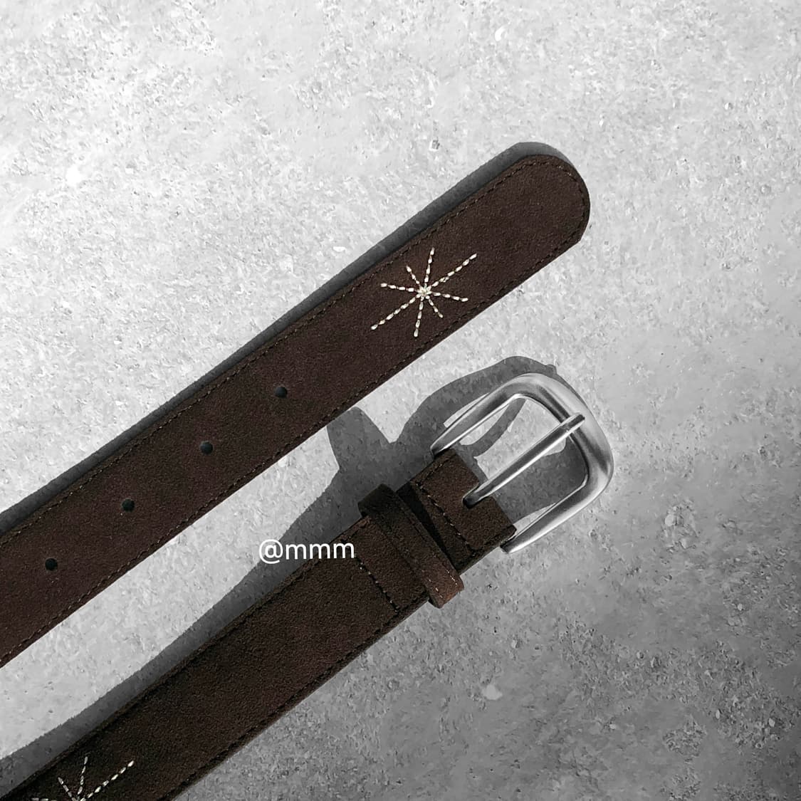 [Unisex] 스웨이드 별빛 자수 벨트 3컬러 상품이미지6