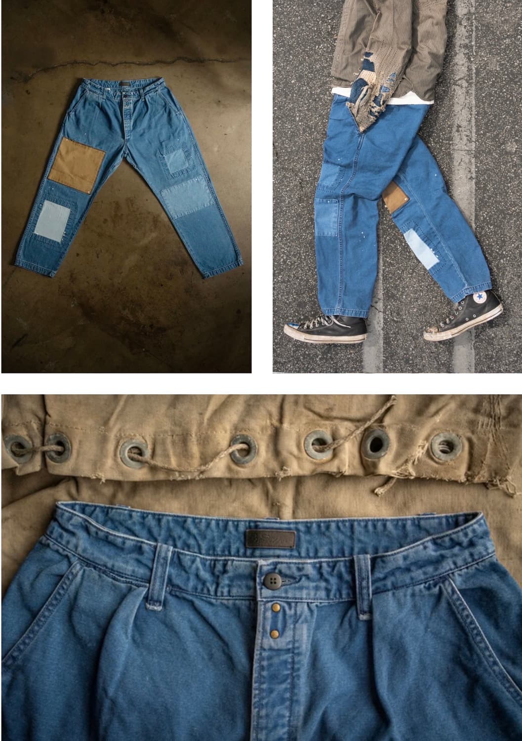 메이드원 (MADEWORN) / 패치워크 데님 초어 팬츠 / 32 새상품 상품이미지7