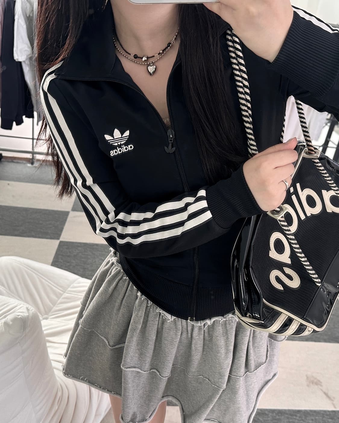 아디다스 블랙 빅로고 파이어버드 져지 상품이미지10