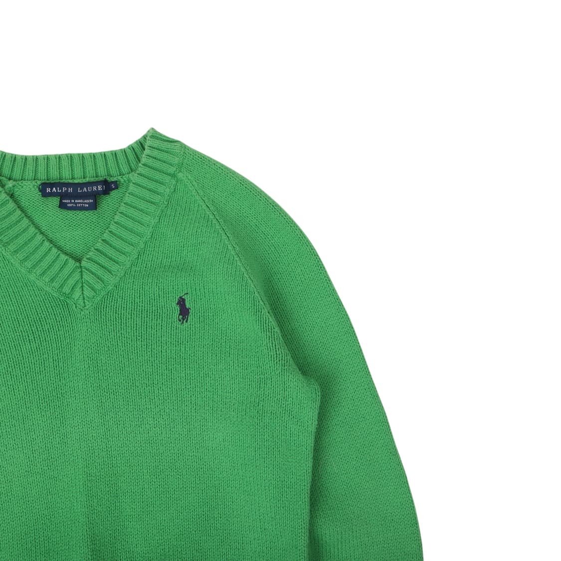 폴로 랄프로렌 그린 코튼 프레피 니트 상품이미지3