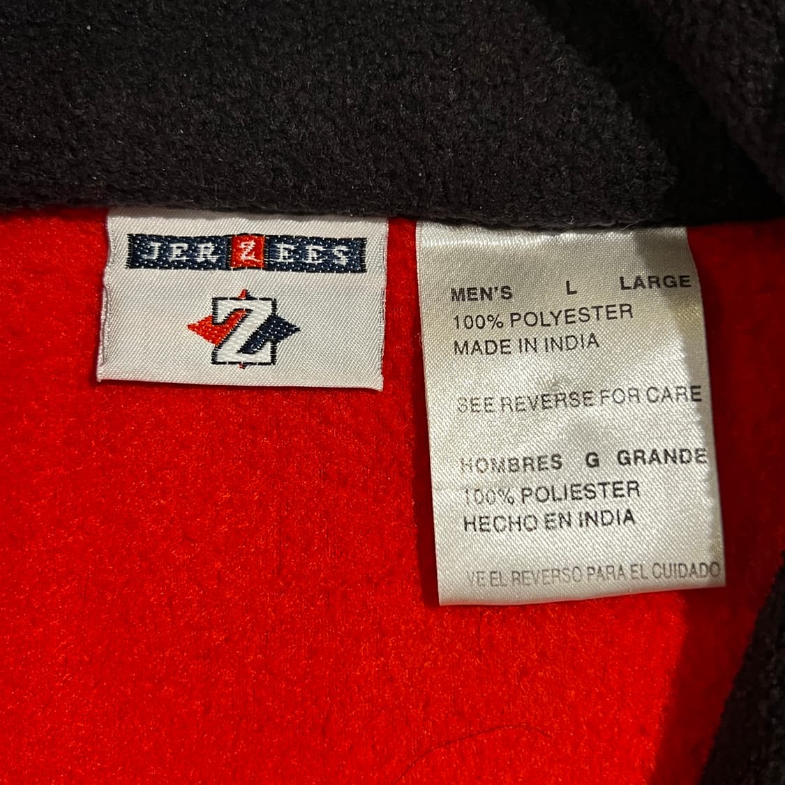 빈티지 90s JERZEES Z 컬러블록 플리스 하프집업 상품이미지6