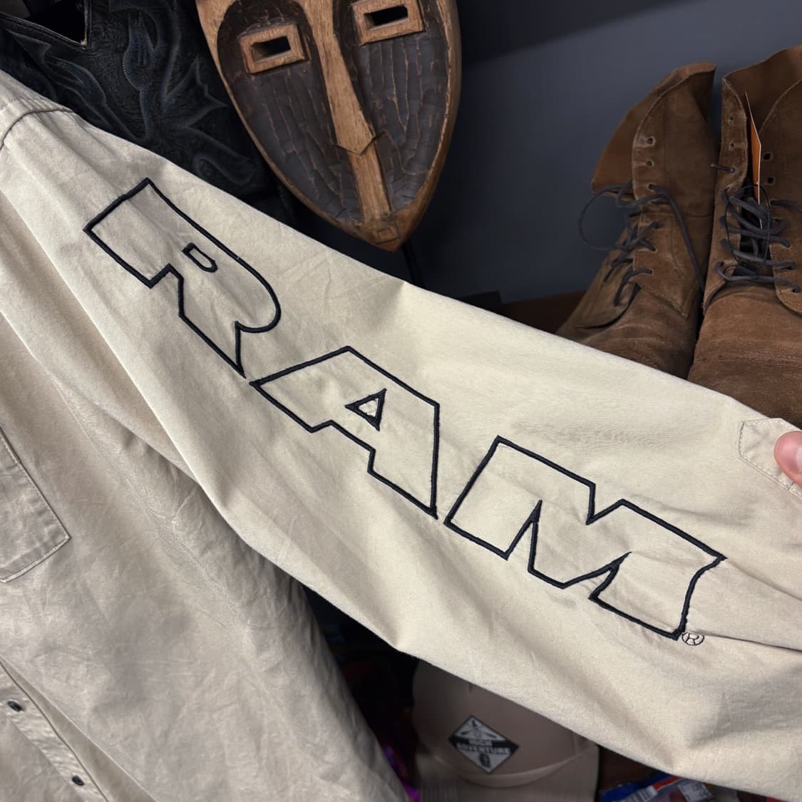 90s 랭글러 닷지 RAM 로데오 시리즈 투포켓 버튼다운 셔츠 N576 상품이미지6