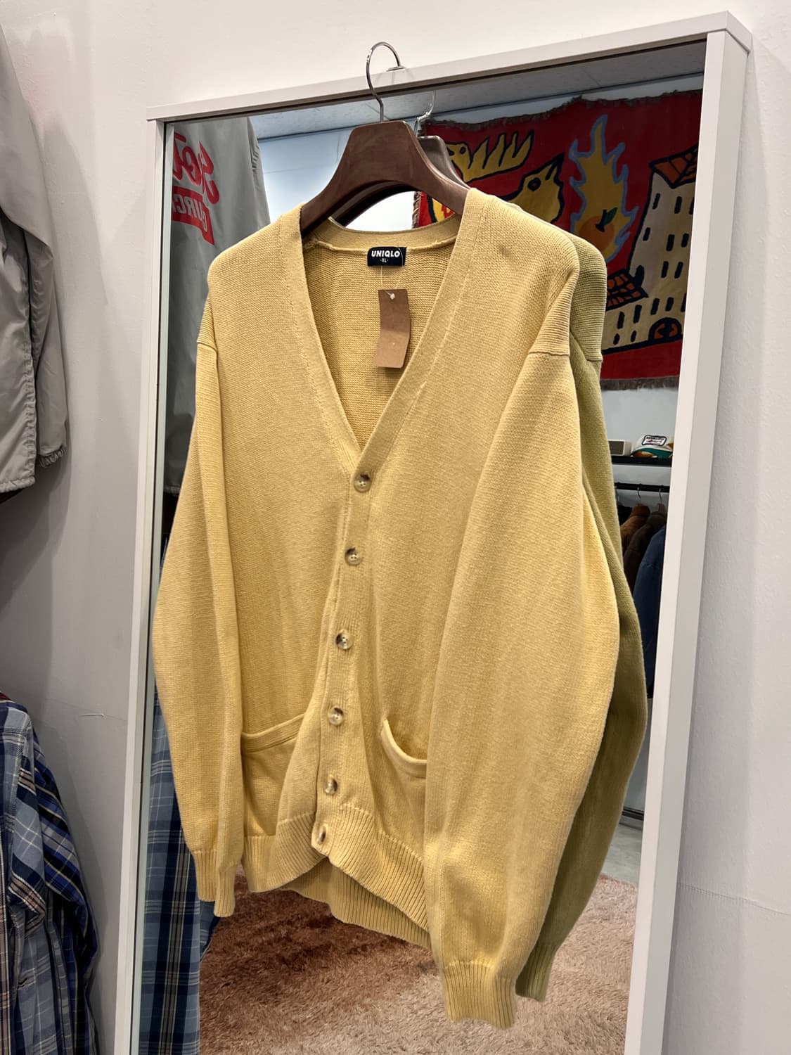90s Uniqlo 올드 유니클로 포켓 가디건 상품이미지1