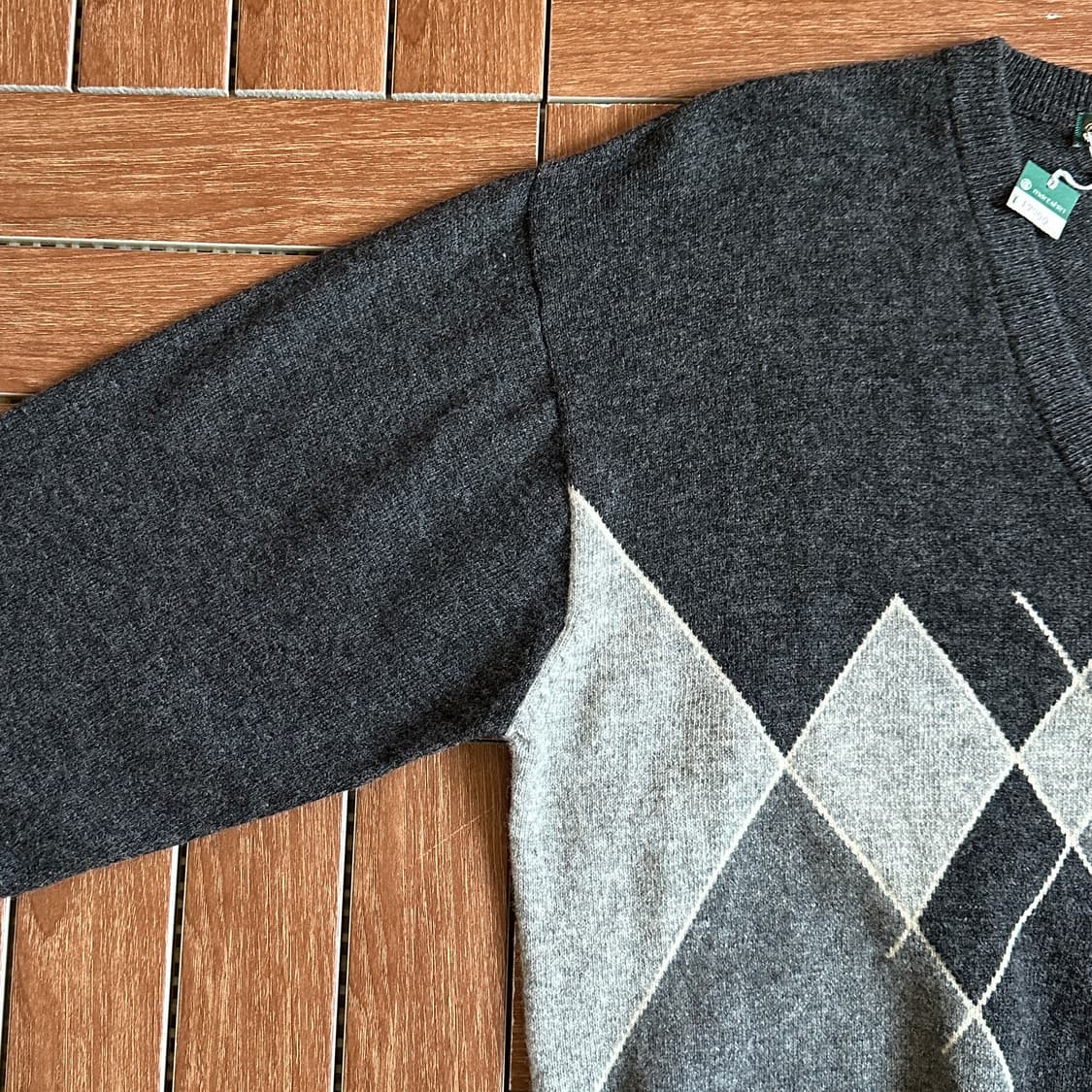 Aramis club v-neck argyle wool knit 상품이미지4