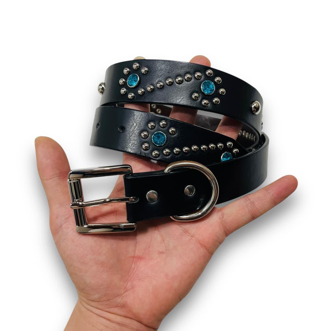 감마갤러리 웨스턴 쥬얼리 블루 비즈 스터드 벨트 상품이미지3