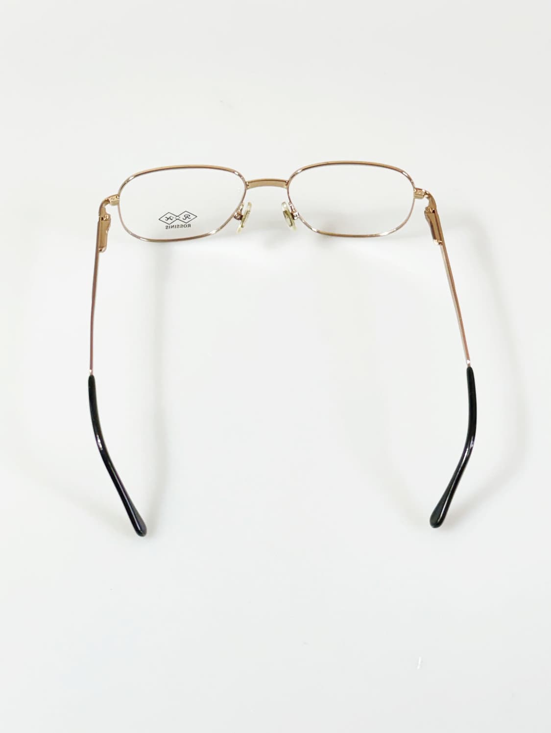 90s ROSSINIS 골드 슬림 스퀘어 메탈 빈티지 안경 상품이미지5