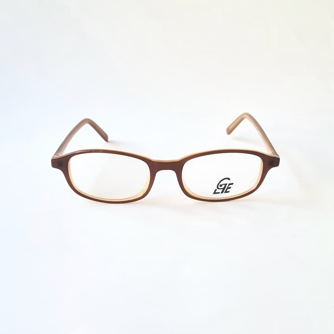 데드스탁  뿔테 스퀘어 light 브라운 안경테 1324 상품이미지3