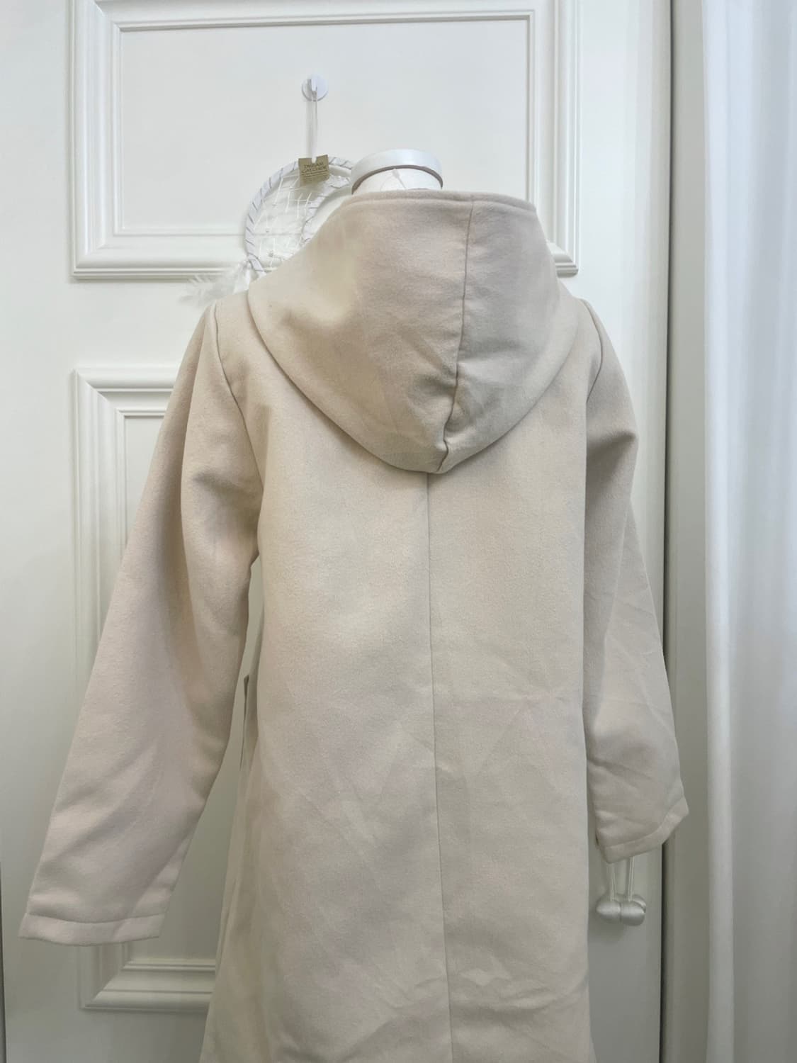 beige ivory pocket embroidery basic coat 상품이미지4