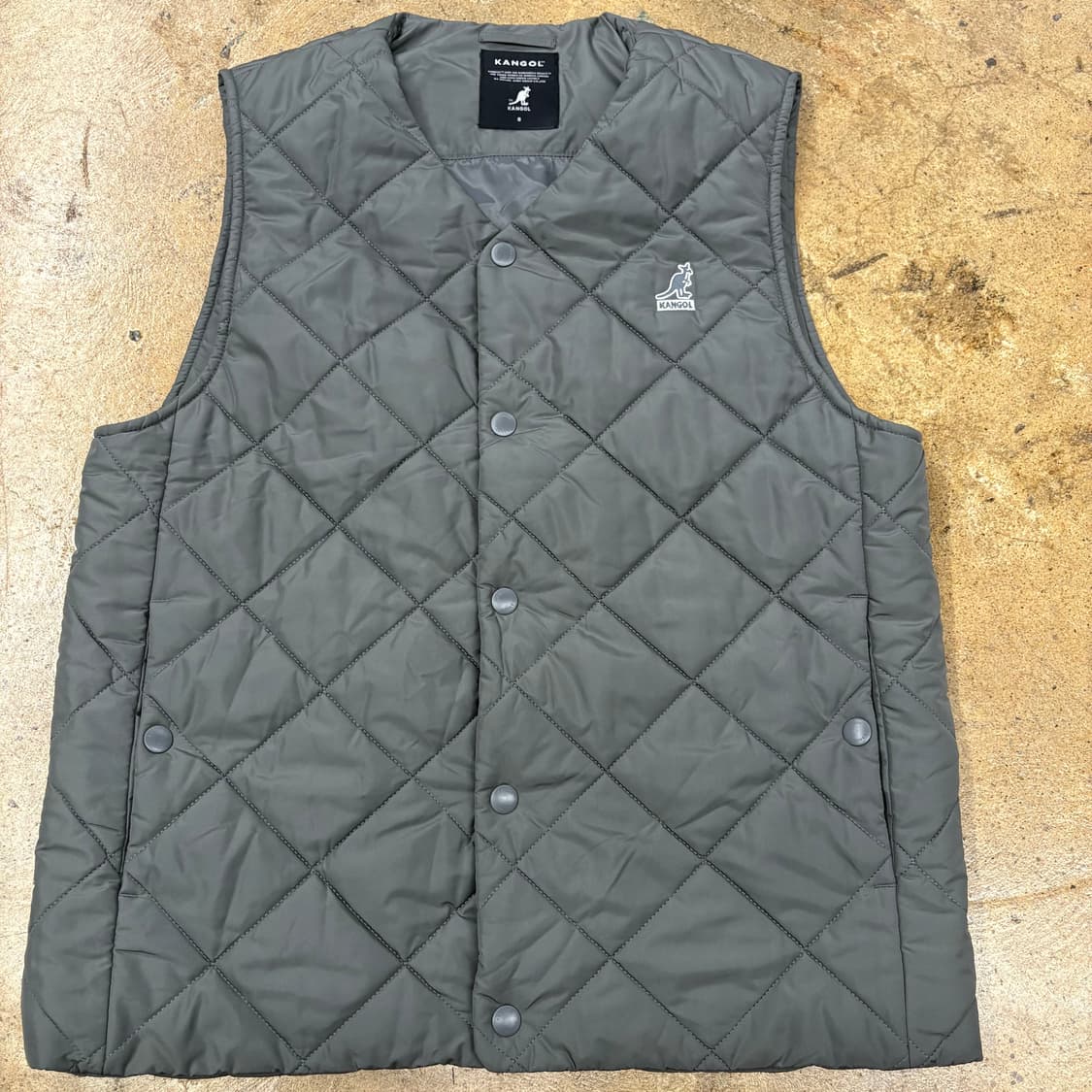 [정품/S] 캉골 퀼팅 패딩조끼 차콜 b14 상품이미지2