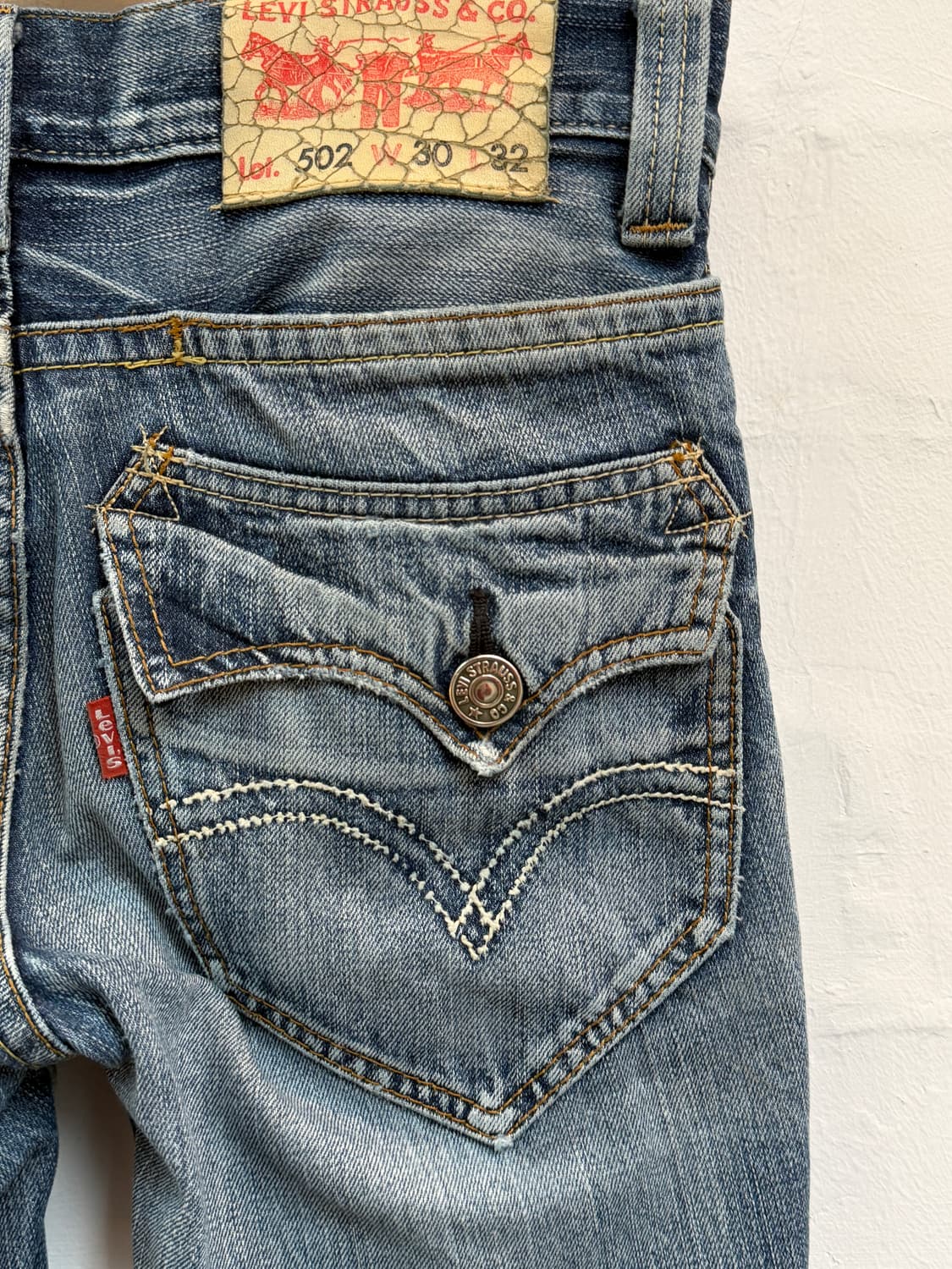 Levis 리바이스 00s NE502 로우라이즈 데님팬츠 30x32 상품이미지5
