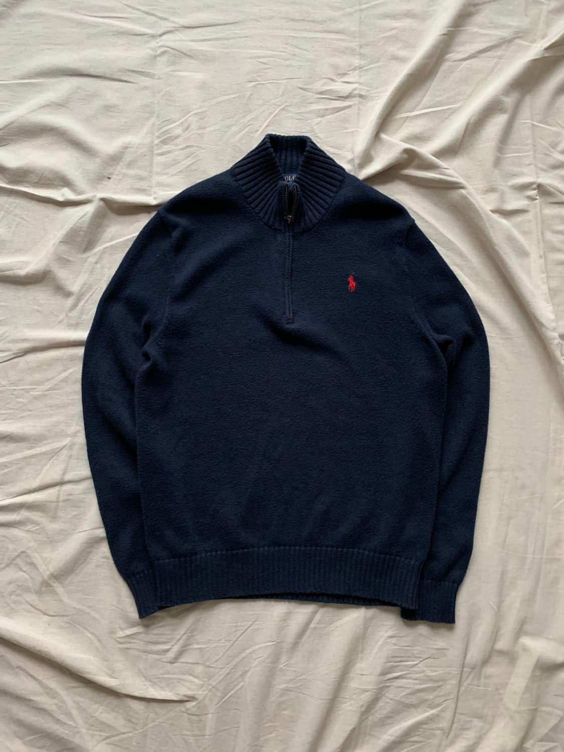 폴로 랄프로렌 신형택 포니로고 네이비 반집업 니트 상품이미지5
