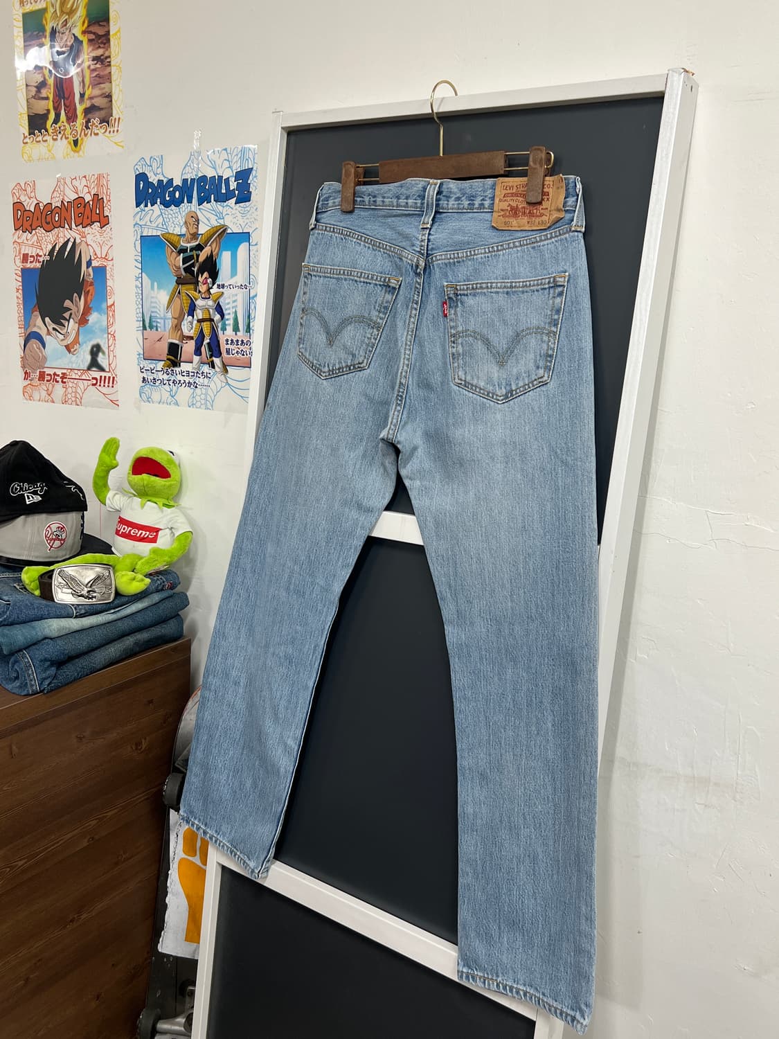 Levis 리바이스 501 버튼플라이 연청 데님 팬츠 상품이미지1