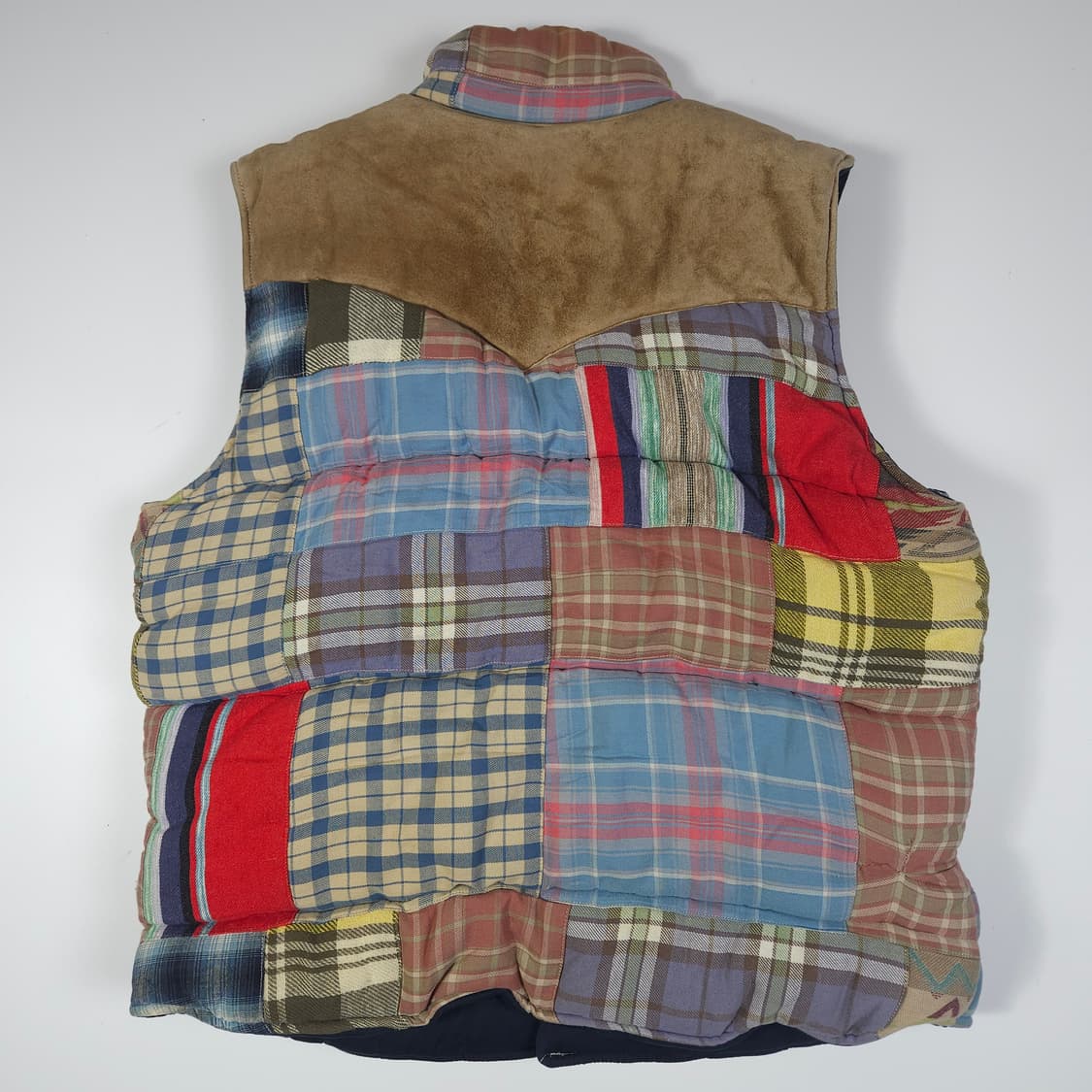 데님앤서플라이 패치워크 패딩 조끼 상품이미지3