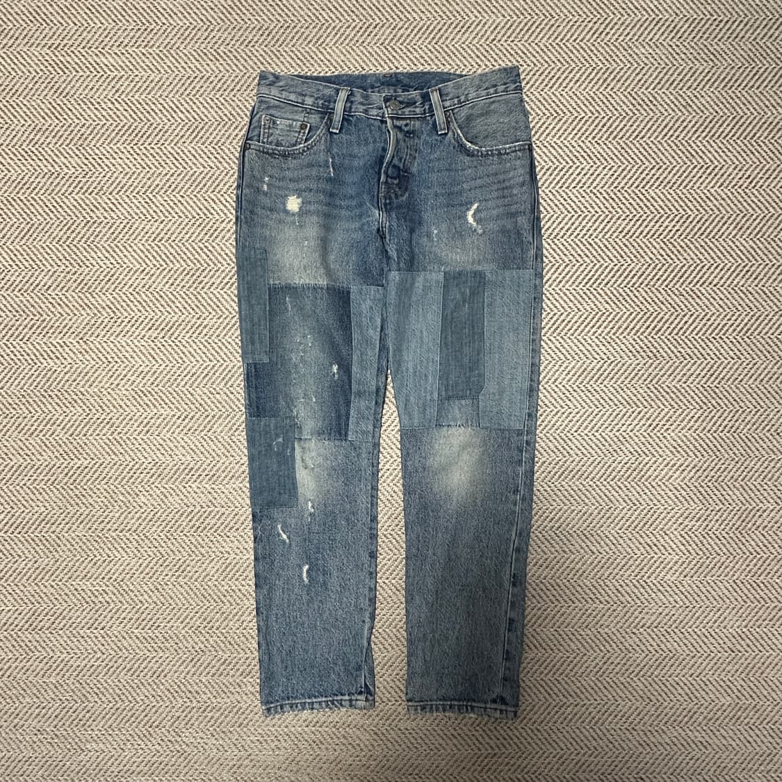 LEVI'S 501 selvedge patchwork denim 상품이미지1