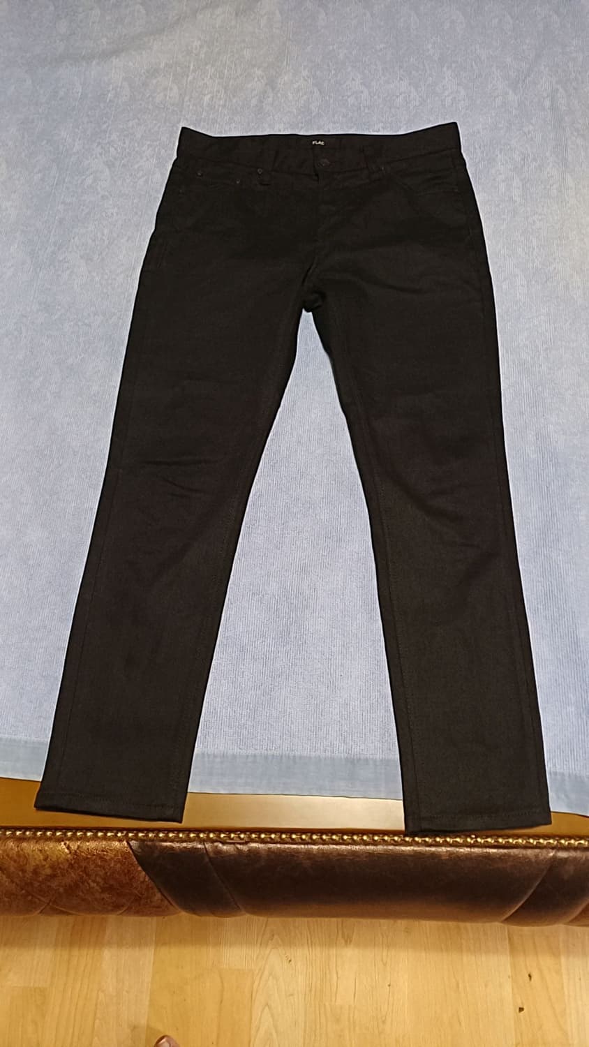 플랙 스판블랙진 실측33인치 기장101 상품이미지1