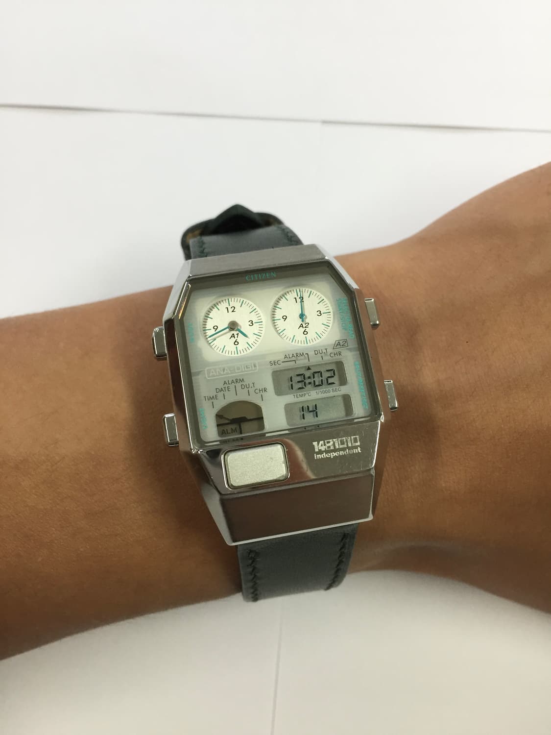 80s citizen ana-digi temp green 상품이미지5