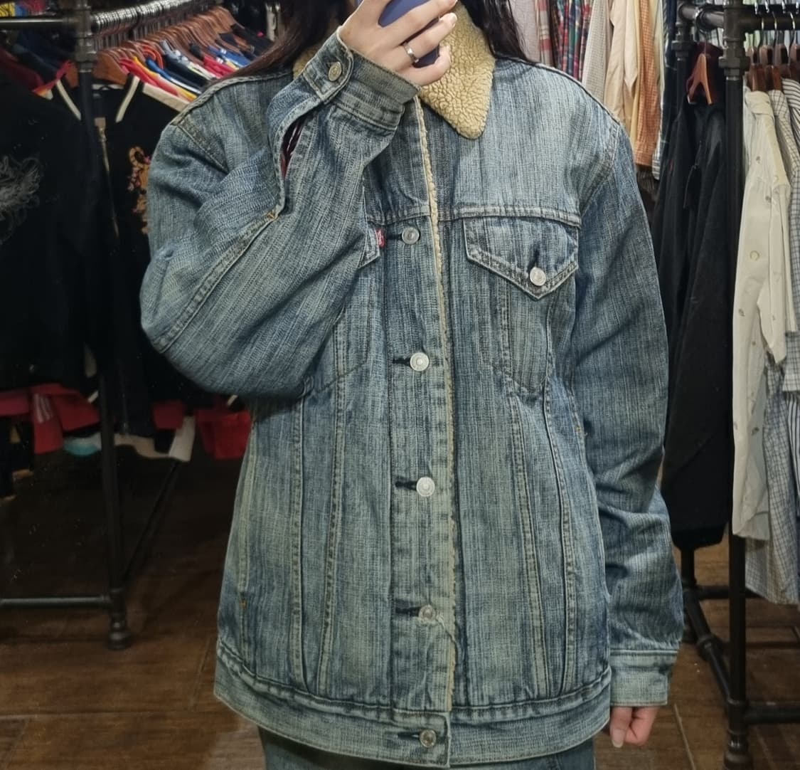 [Hi] levis 리바이스 양털 데님자켓 블루 상품이미지3